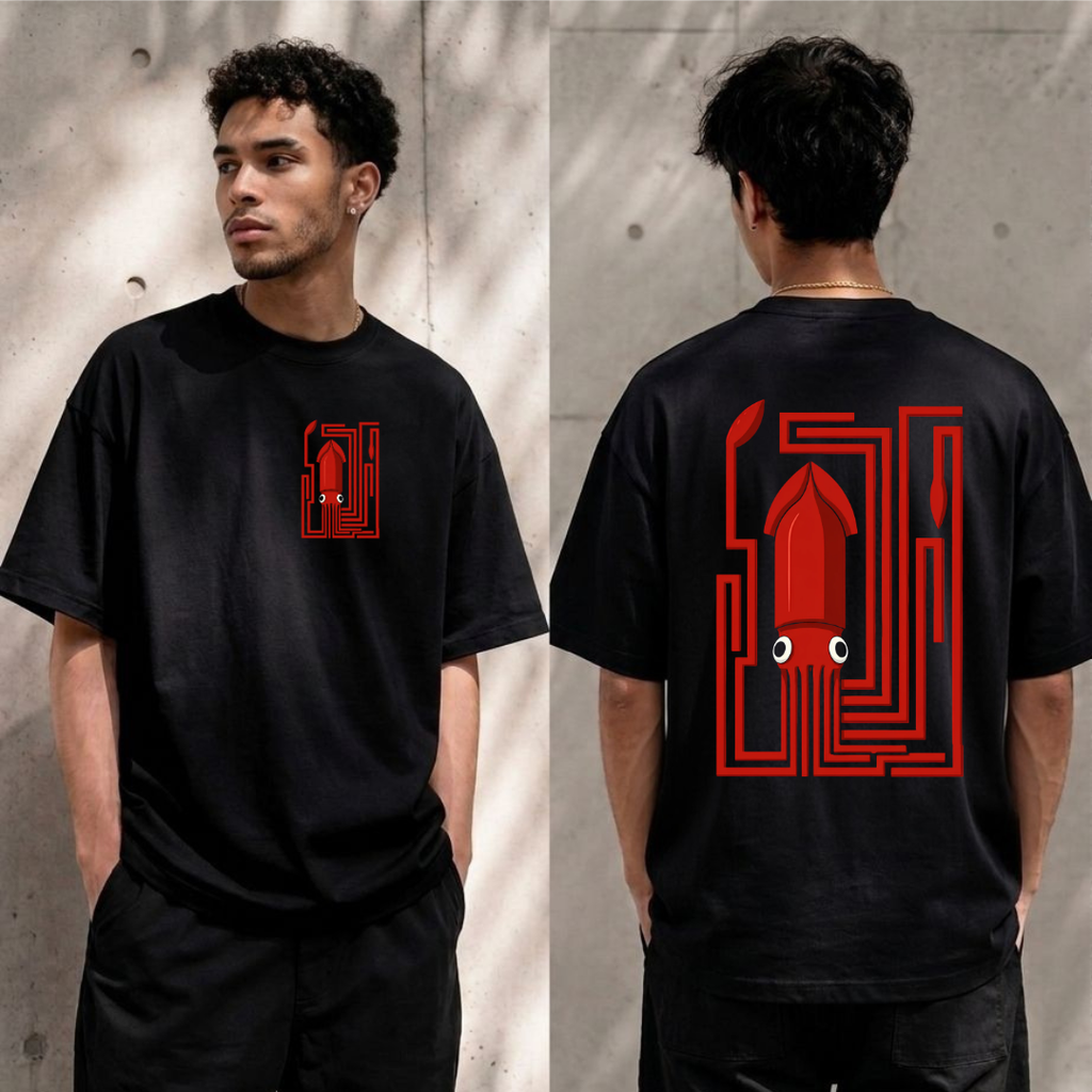 Circuit-Squid Oversized Classic T-Shirt
